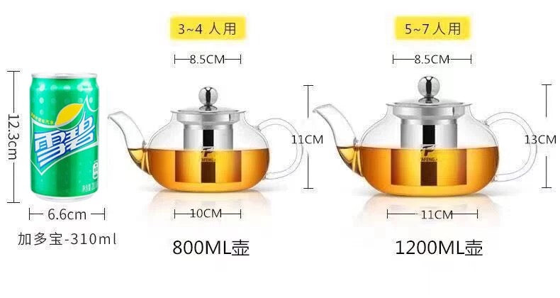 High Borosilicate Glass Teapot – Heat-Resistant, High-Temperature Safe, Large Capacity Tea Kettle for Brewing, Boiling, and Herbal Flower Tea